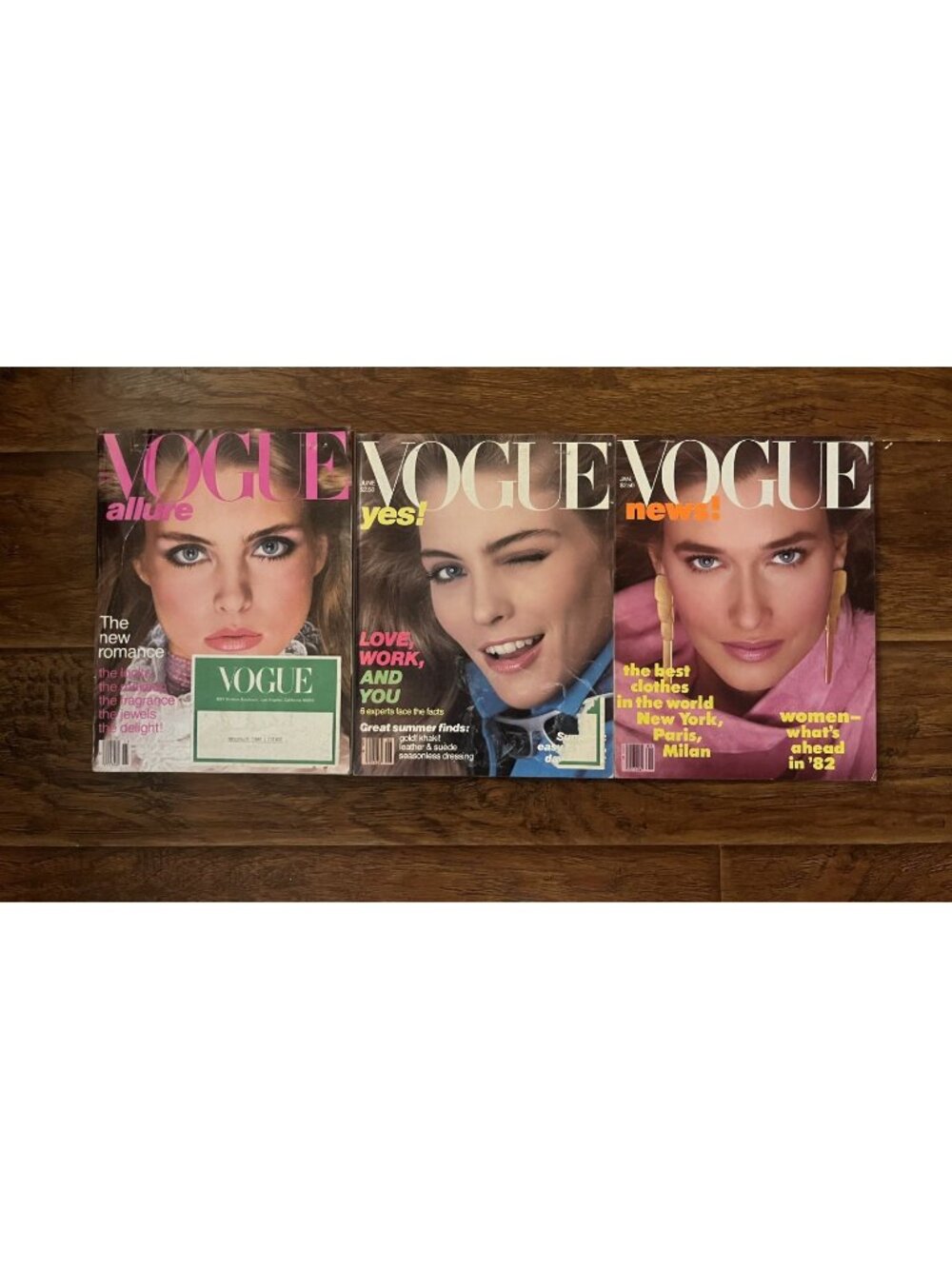 Vintage Lot of 3 - 1980's VOGUE Magazine Collector Set Fashion '81 '82